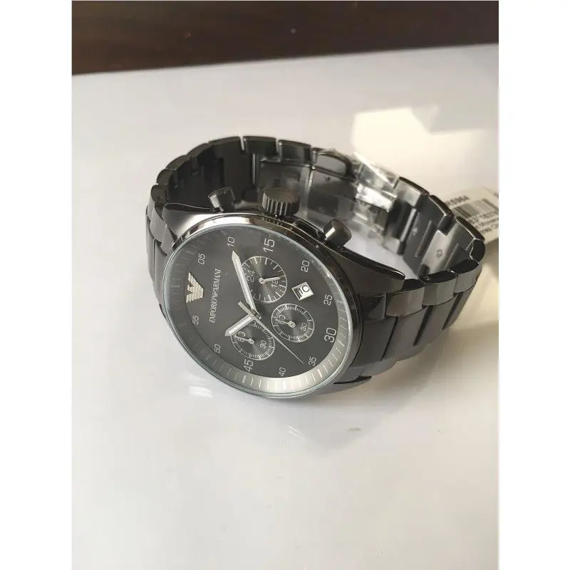 Emporio Armani AR5964 Men`s Chronograph Grey Dial Grey Stainless Steel Watch