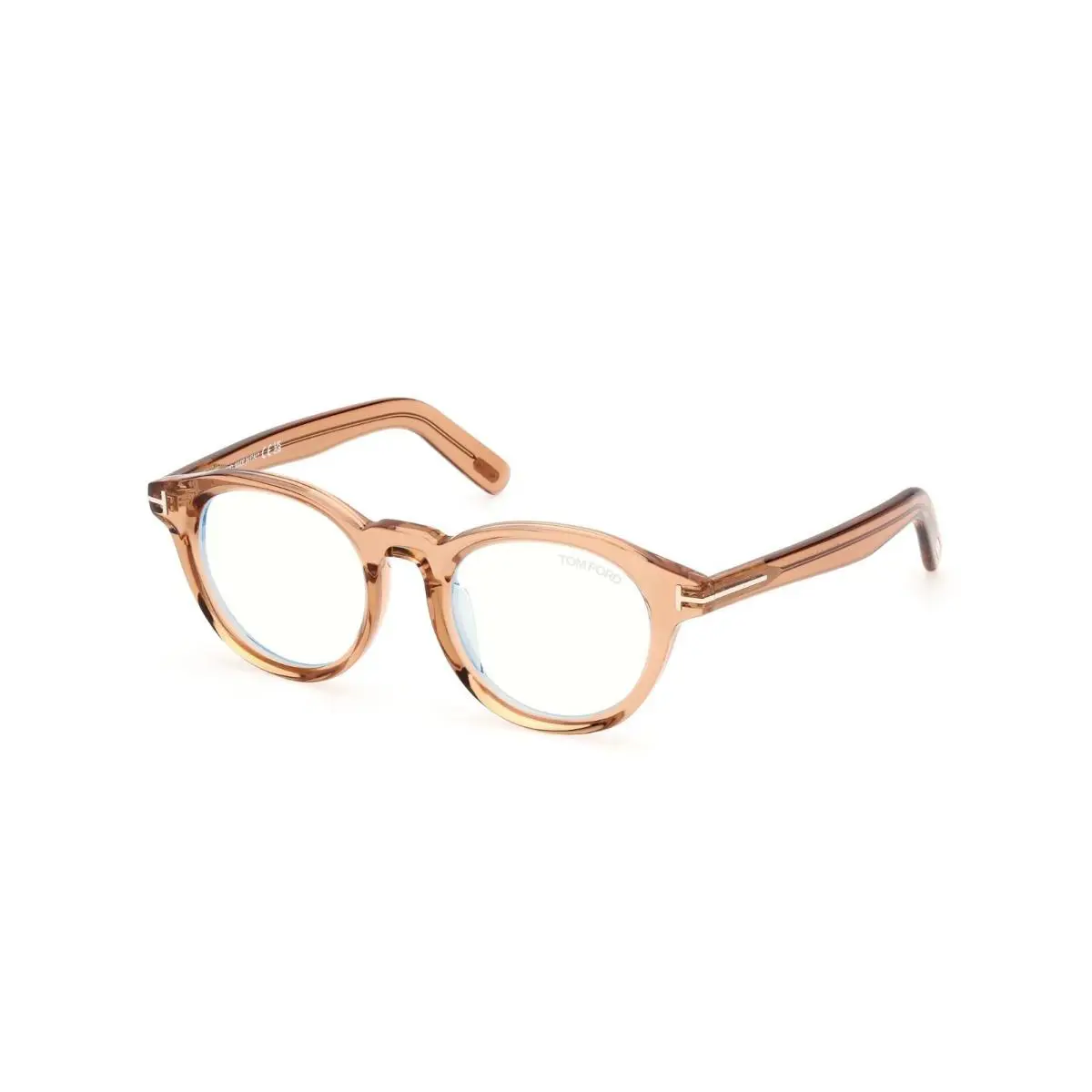 Tom Ford FT5931-D-B 045 Light Brown/clear Blue Light Block 49MM