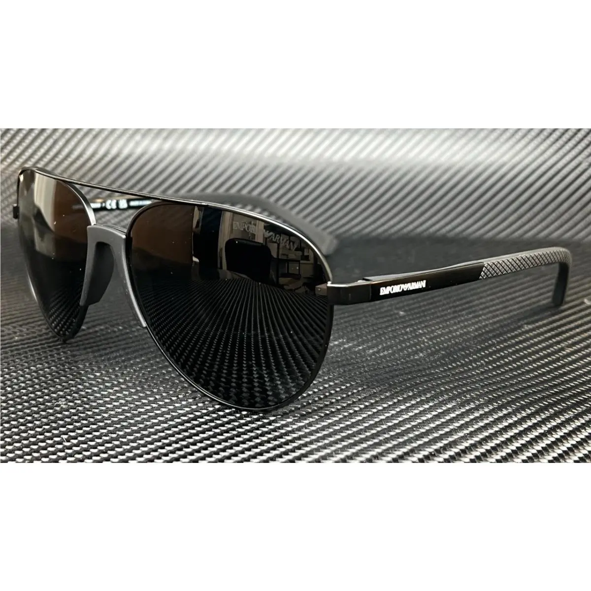 EA2059 320387 Black Dark Grey Men`s 61 mm Sunglasses by Emporio Armani