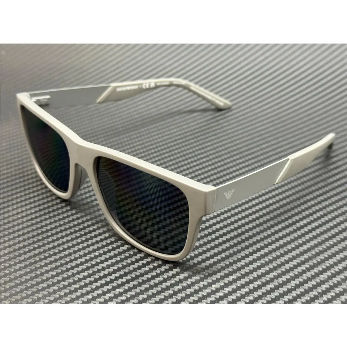 Emporio Armani EA4243 6245 1 Matte Grey Polarized Men`s 56 mm Sunglasses