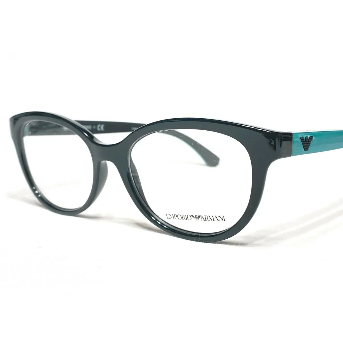 Emporio Armani EA3104 5017 Womens Black Teal Eyeglasses Frames 54/17 140