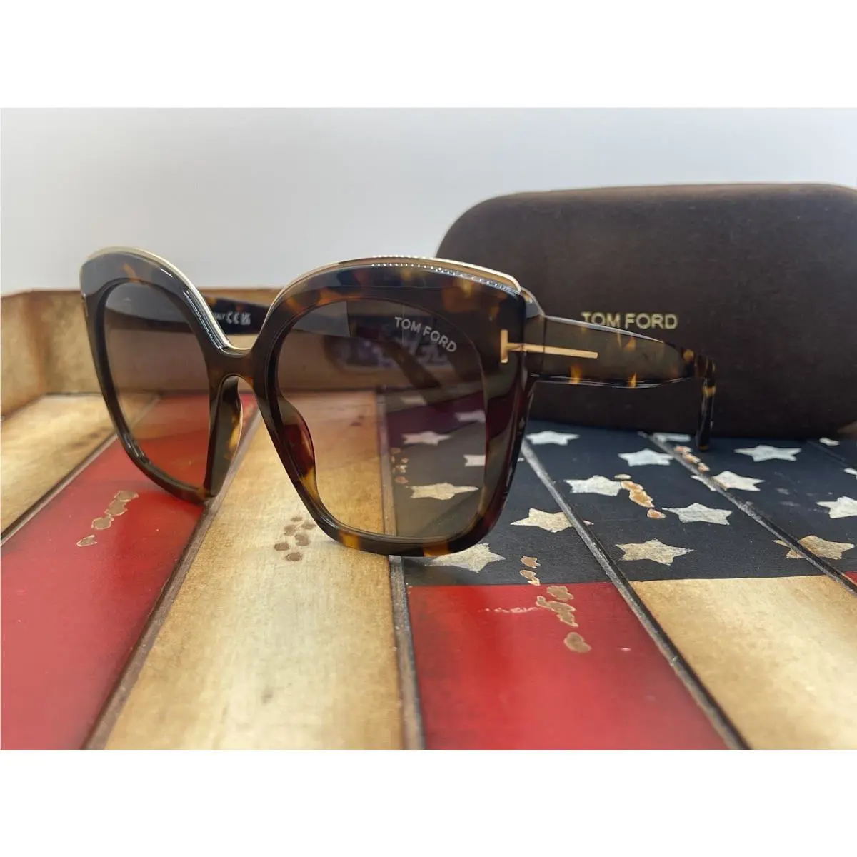 Tom Ford TF944/S 55B Chantalle 55mm Butterfly Havana Option To Add RX