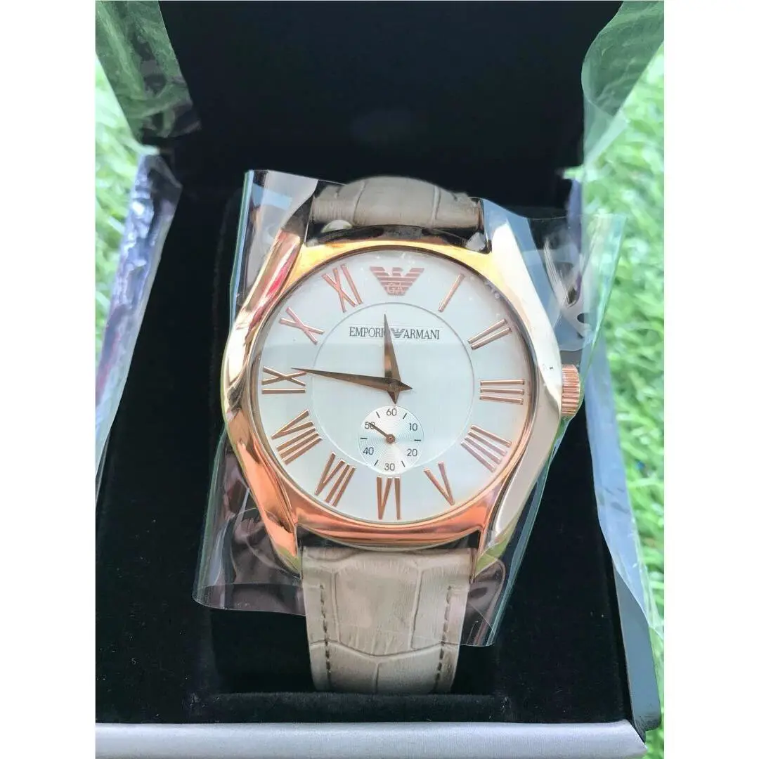 Emporio Armani Men`s Analogue XL Leather Quartz Watch AR1667