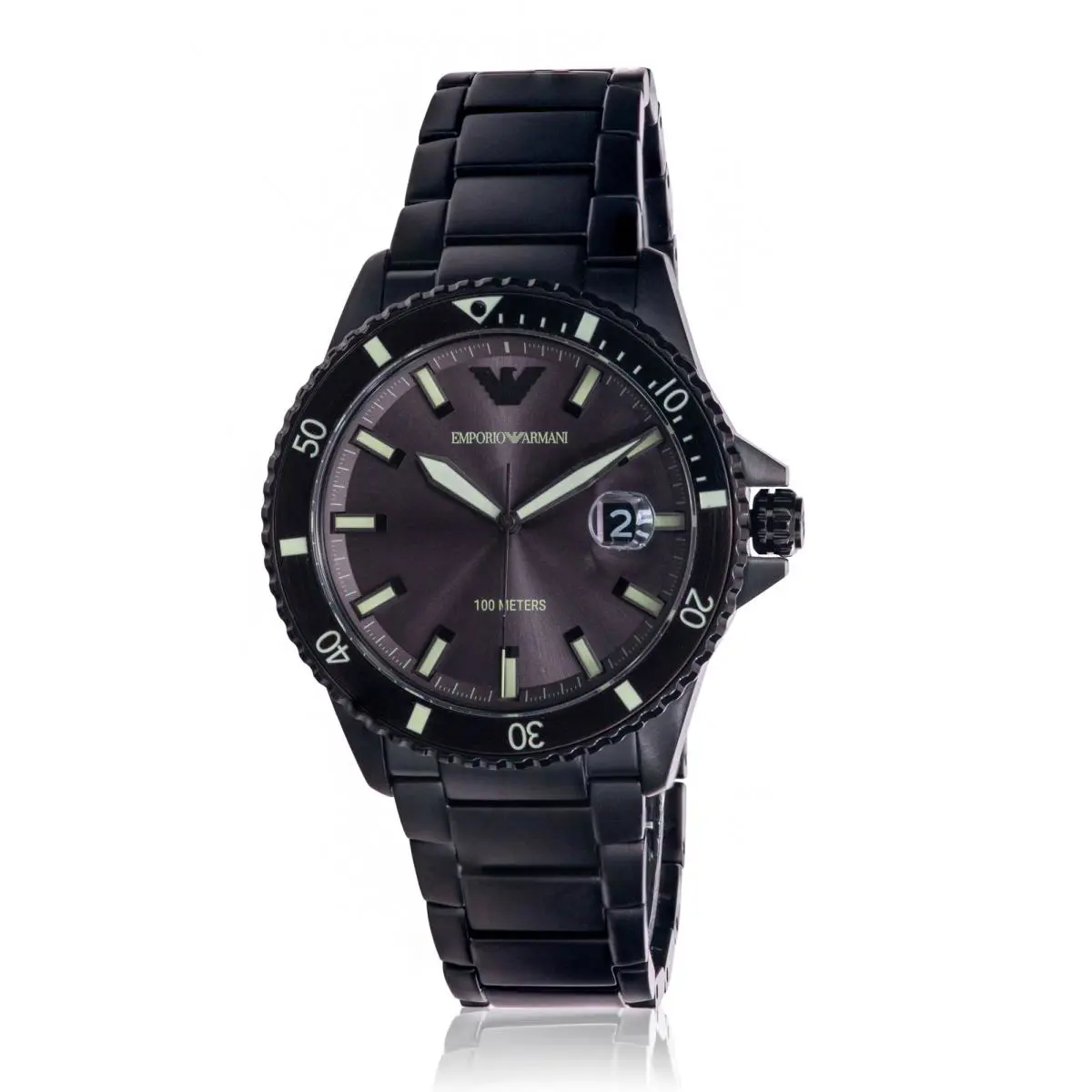 Black Stainless Steel Mens Watch by Emporio Armani