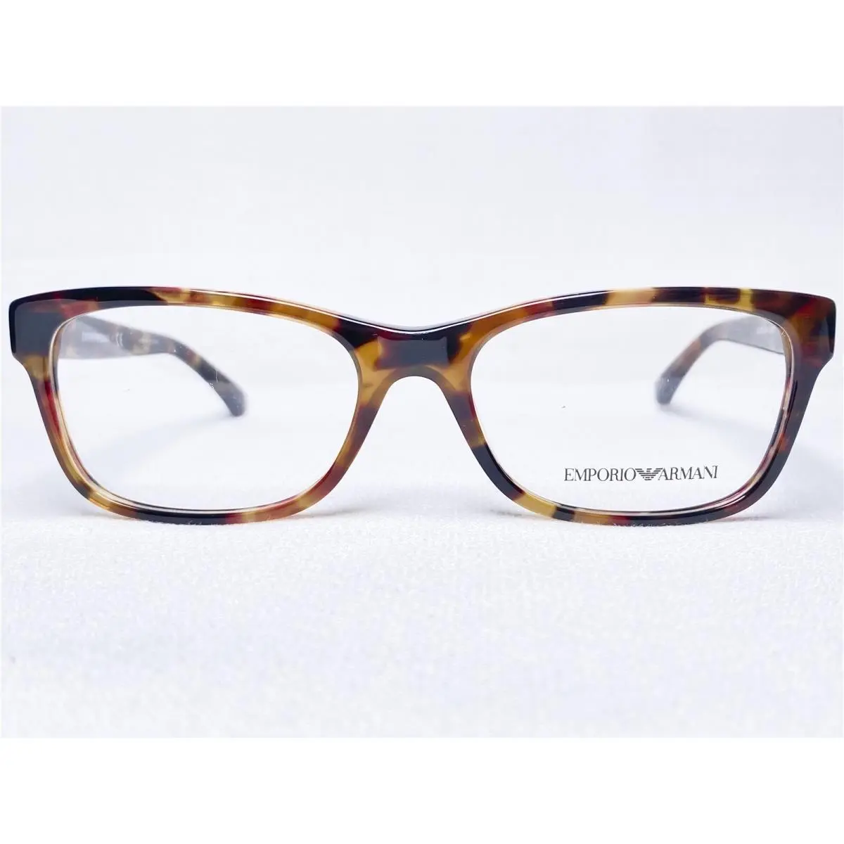 EA3093 5541 Womens Havana/raspberry Eyeglasses Frames 53/17 by Emporio Armani