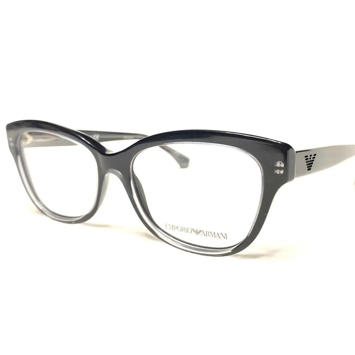 EA3033 5220 Women`s Black Clear Eyeglasses Frames 53/16 140 by Emporio Armani