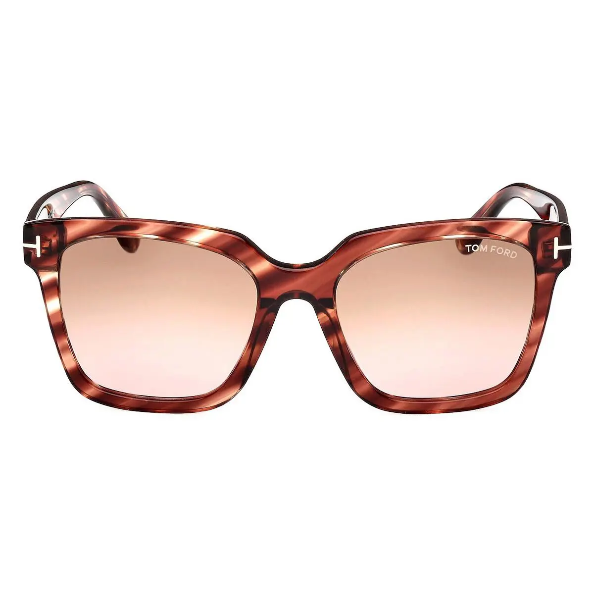 Tom Ford Selby FT0952 Sunglasses Female Red Havana 55mm - Frame: Red Havana, Lens: Gradient Brown