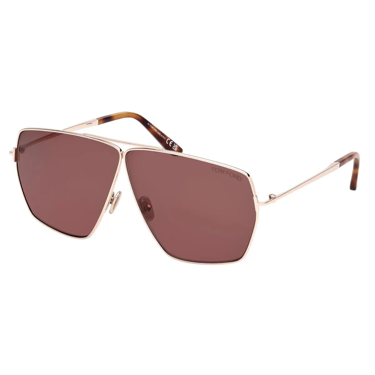 Tom Ford TF 1185 Stella Sunglasses 28E Gold / Brown Lenses 67 - Frame: Gold, Lens: Brown