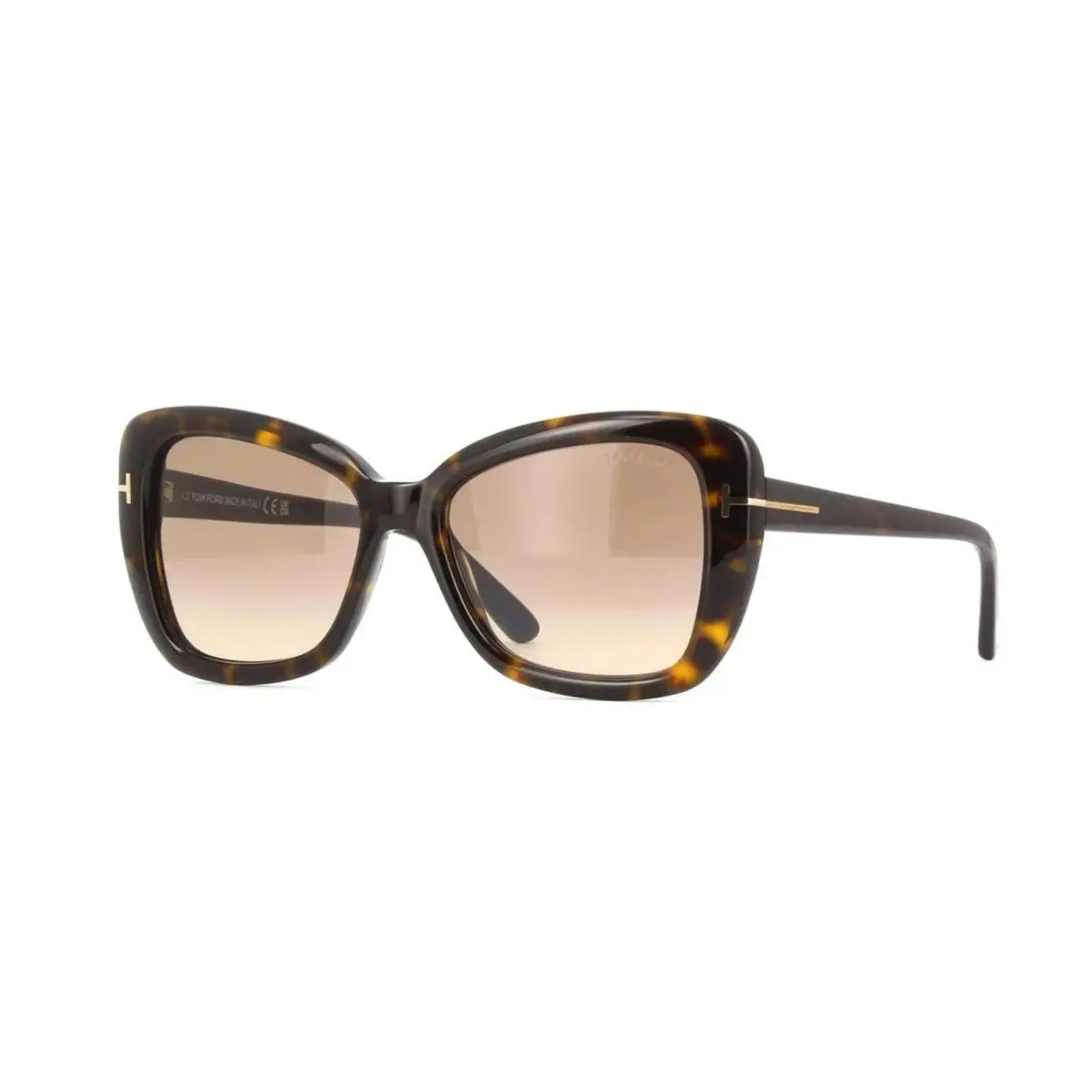 Tom Ford Maeve FT 1008 Dark Havana/brown Shaded 52F Sunglasses - Frame: Dark Havana, Lens: Brown Shaded