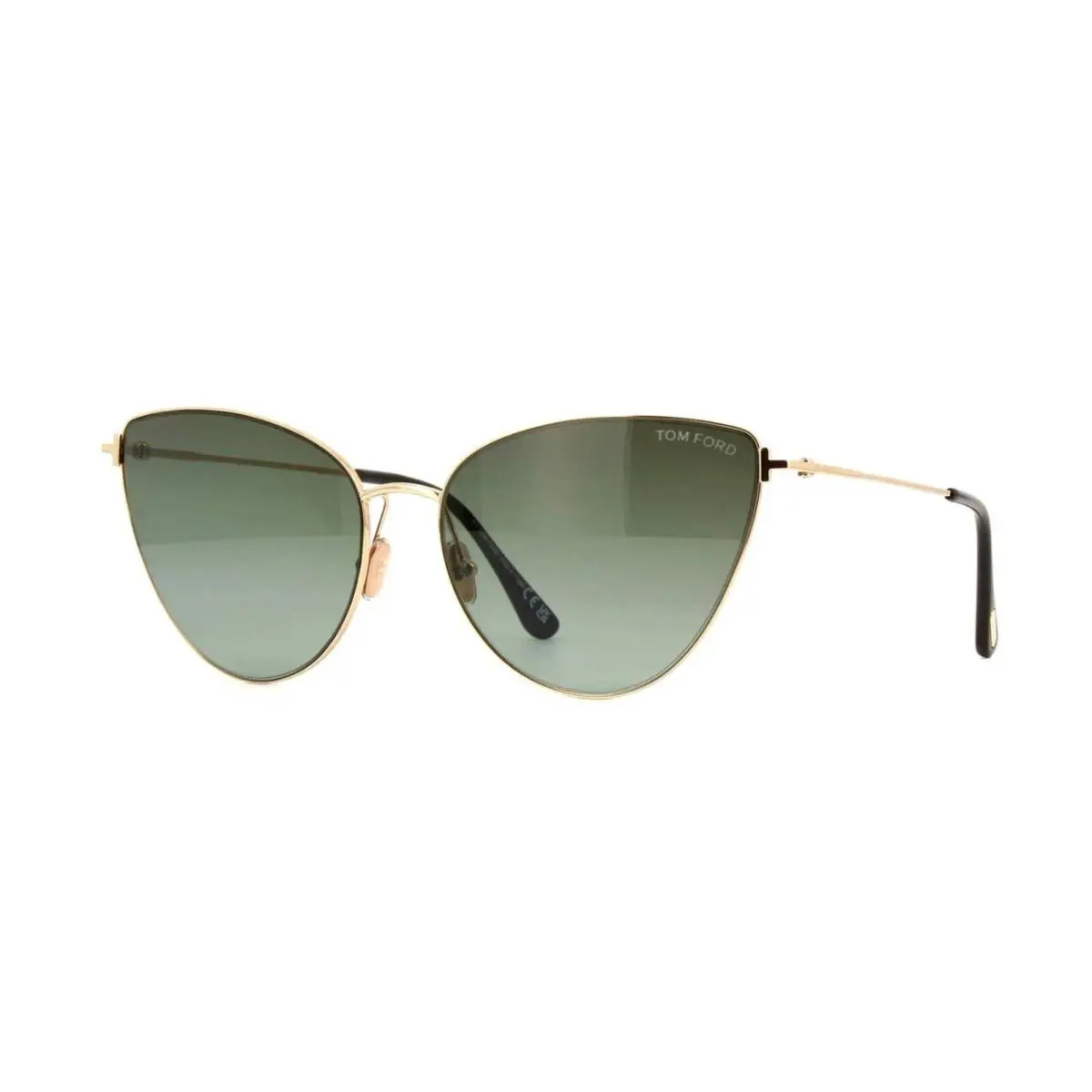 Tom Ford ANAIS-02 FT 1005 Shiny Rose Gold/grey Green Shaded 28B Sunglasses - Frame: Shiny Rose Gold, Lens: Grey Green Shaded