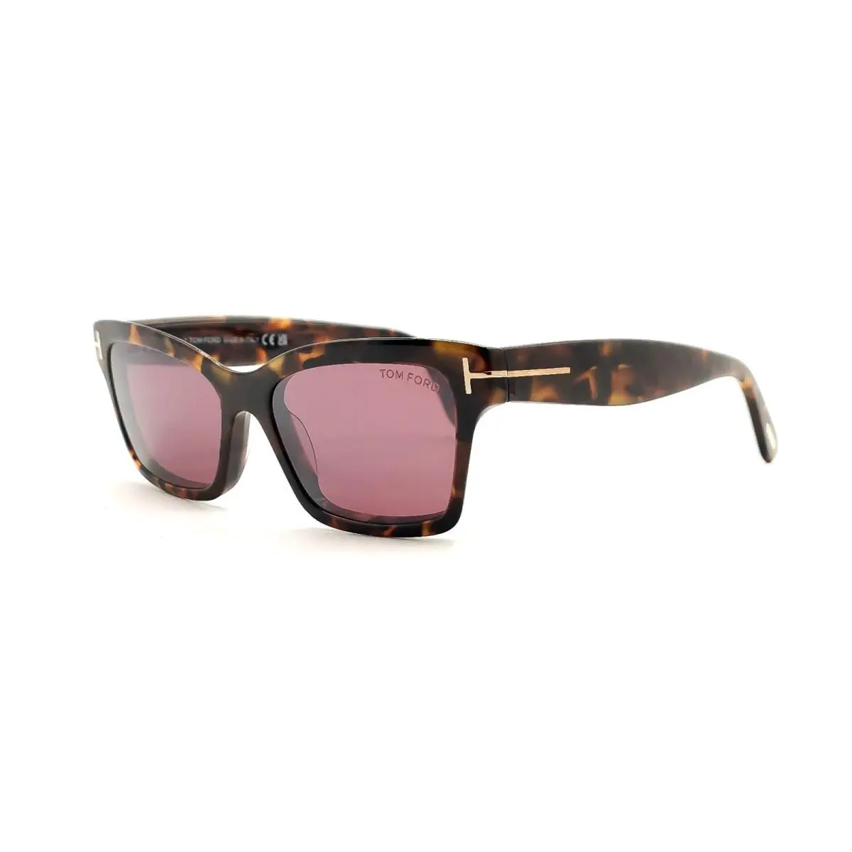TF1085 Mikel Sunglasses 52U Tortoise /rose- Mirror Lenses 54 by Tom Ford