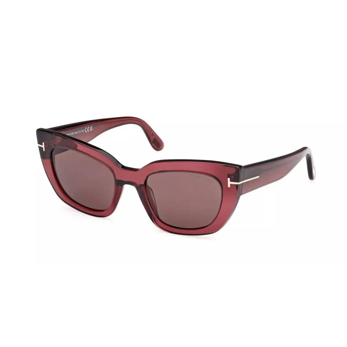 Tom Ford Athena FT1190 Red/brown 69E Sunglasses - Frame: Red, Lens: Brown