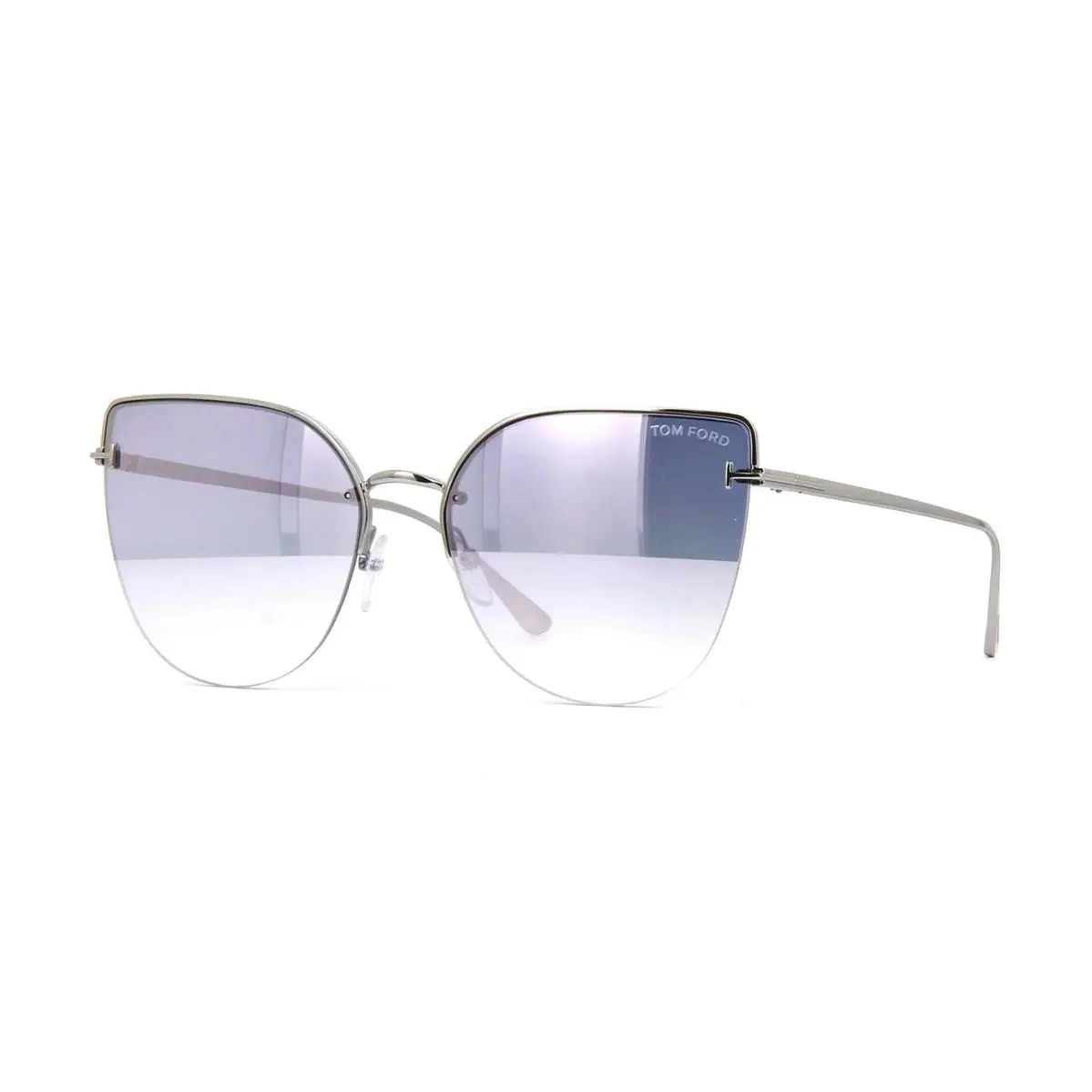 Tom Ford INGRID-02 FT 0652 Silver/blue Shaded Flash Mirror 16Z B Sunglasses