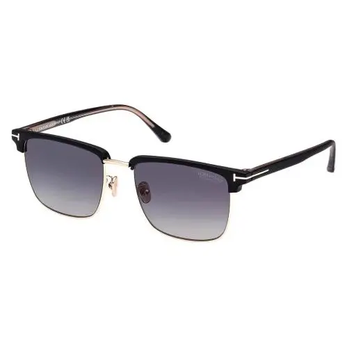 Tom Ford FT 0997 H 02D Hudson Black Gold Polarized Lens Sunglasses Men 55mm