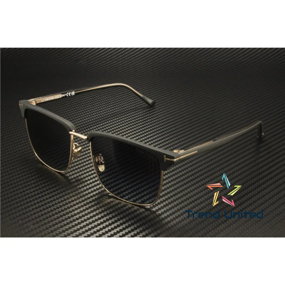 Tom Ford Hudson FT0997 H 02D Matte Black Smoke Polarized 55 mm Men`s Sunglasses