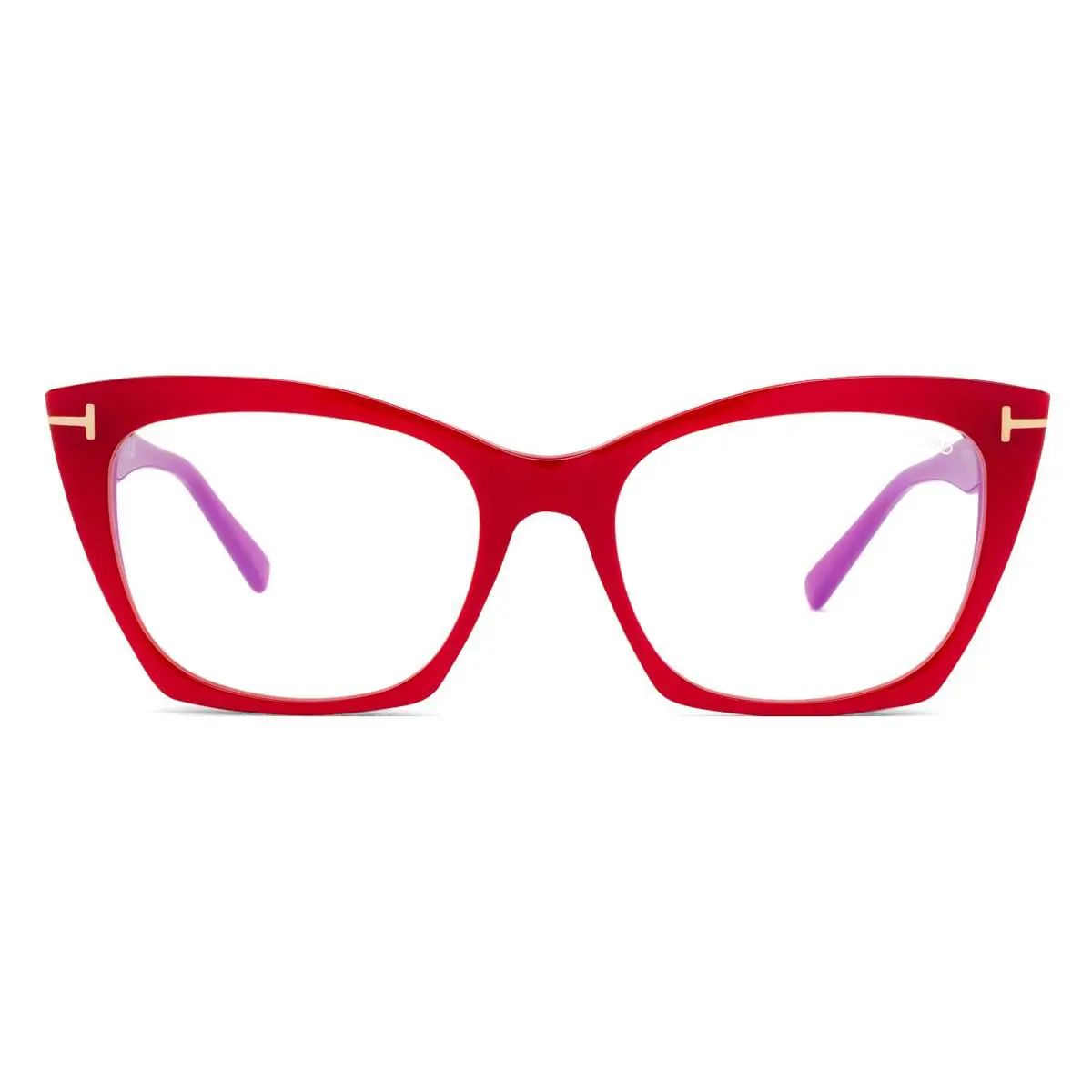 Tom Ford FT5709-B Eyeglasses Shiny Pearly Pink Cat Eye 54mm