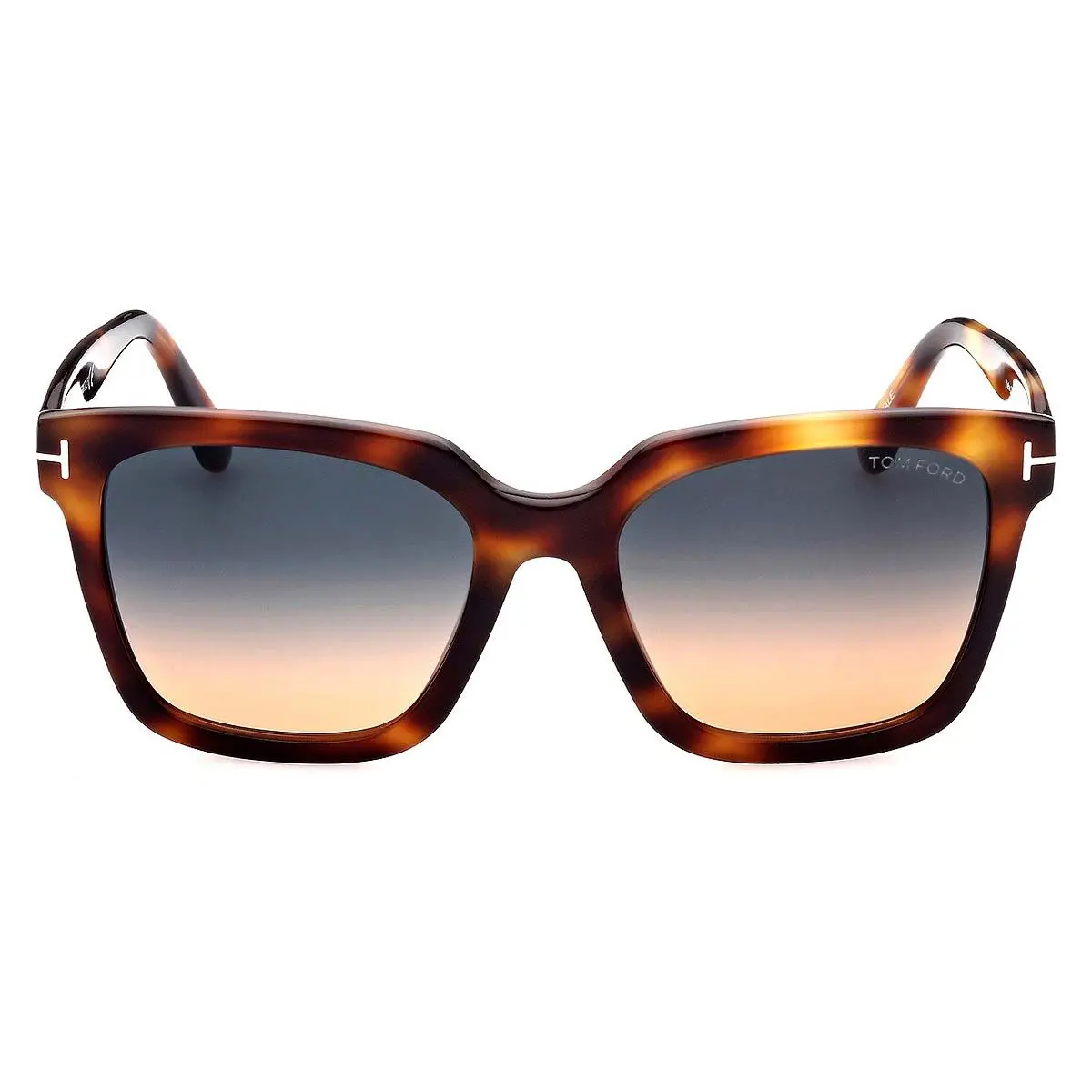 Tom Ford FT0952 Selby Sunglasses Shiny Medium Blonde Havana Gradient Blue 55mm - Frame: Shiny Medium Blonde Havana / Gradient Blue, Lens: Gradient Blue