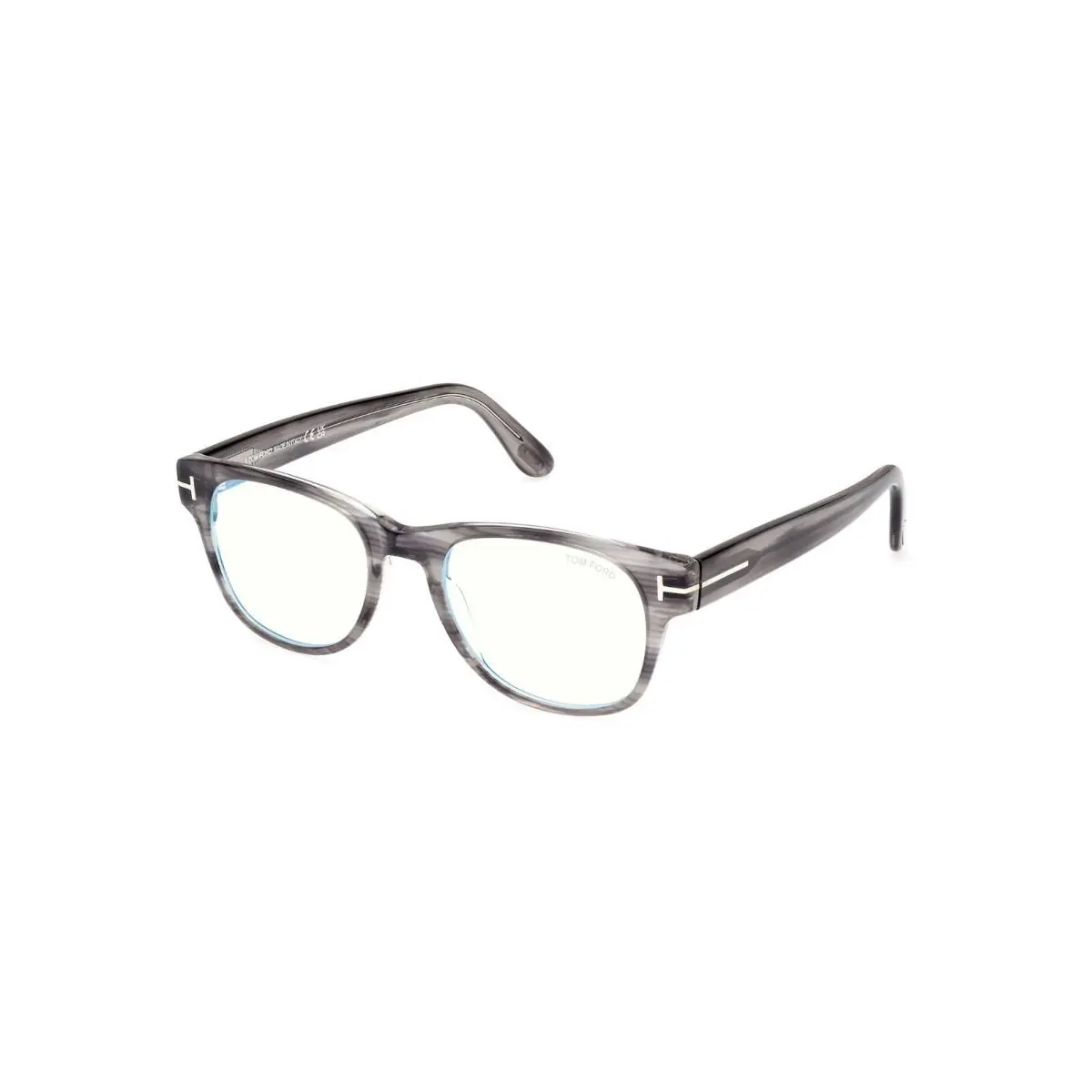 Tom Ford FT5898-B 020 Grey/clear Blue Light Block 52mm Eyeglasses