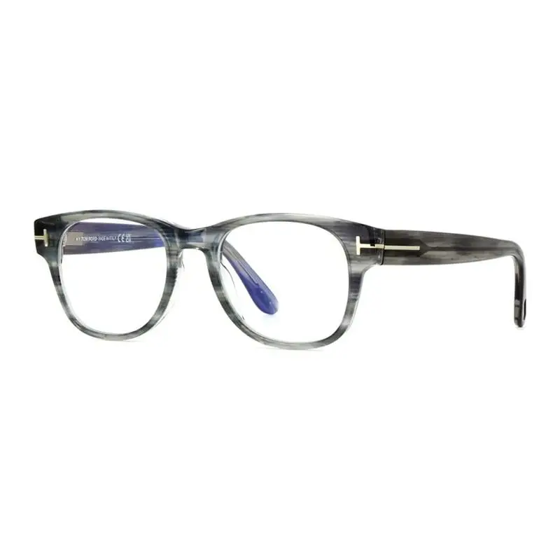 Tom Ford FT5898-B 020 Grey/clear Blue Light Block 52mm Eyeglasses