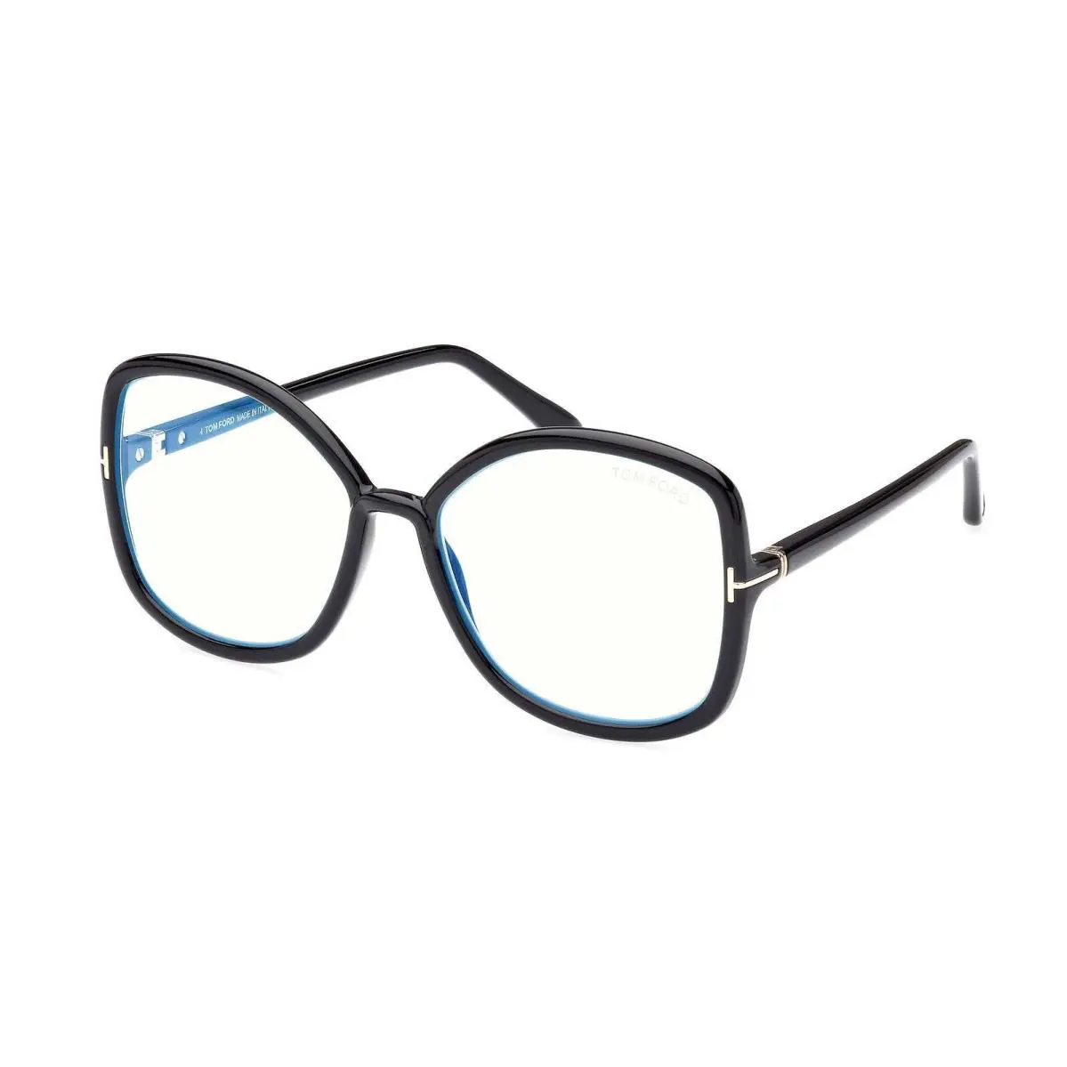 Tom Ford FT 5845-B Blue Block Black 001 Eyeglasses - Frame: Black