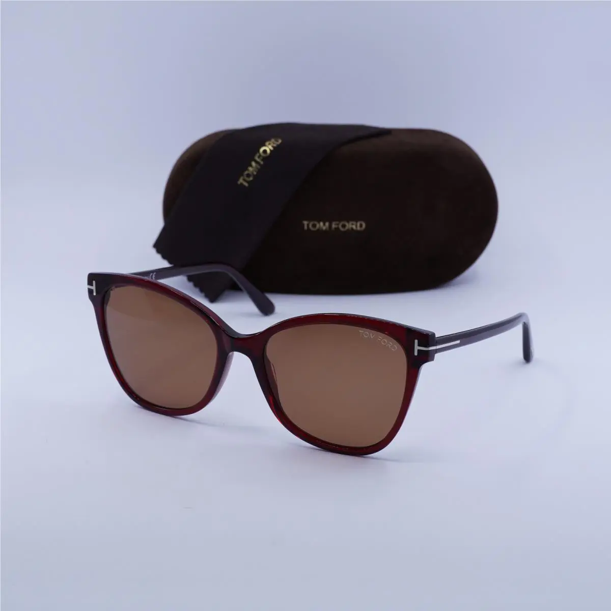 Tom Ford FT0844 Ani 68E Shiny Red/brown 58-18-140 Sunglasses
