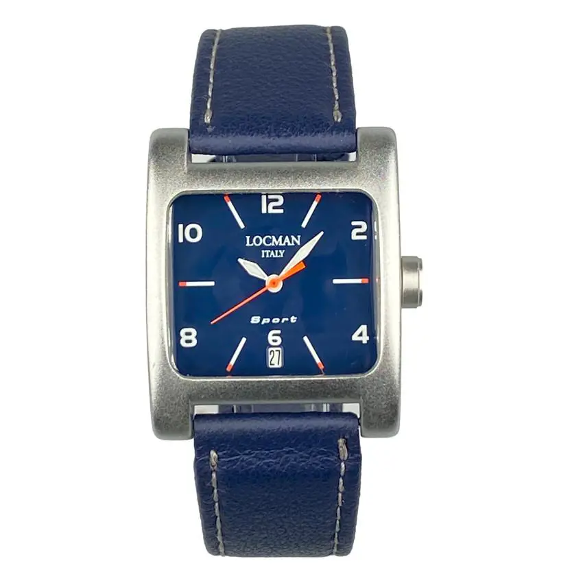 Locman Quadrato Sport Aluminum Case Square Ladies Watch Ref 431 Quartz 33x42 mm