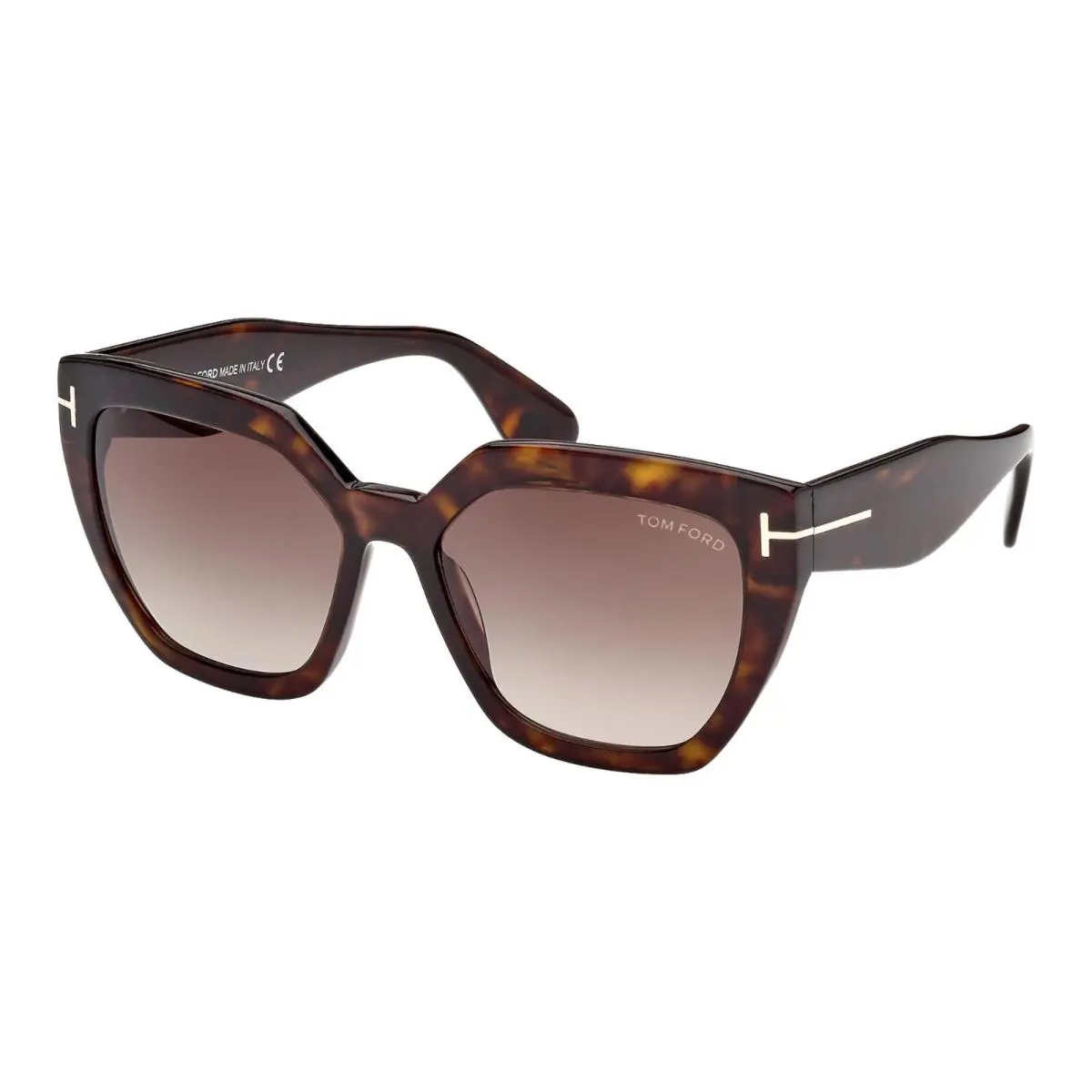Phoebe FT 0939 Dark Havana Gold/roviex Shaded 52K Sunglasses by Tom Ford