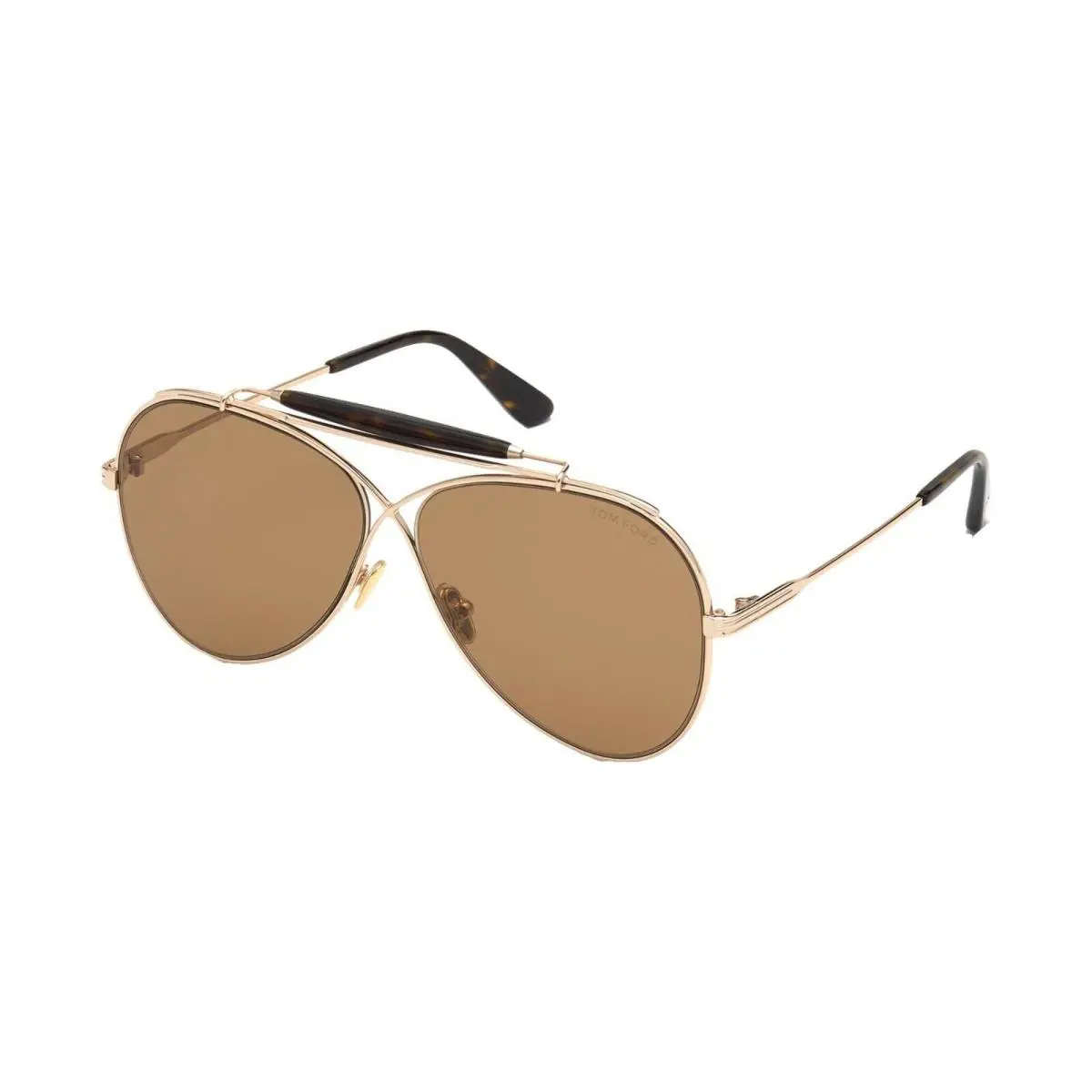 Tom Ford Holden FT 0818 Shiny Rose Gold/brown 28E Sunglasses - Frame: Shiny Rose Gold, Lens: Brown