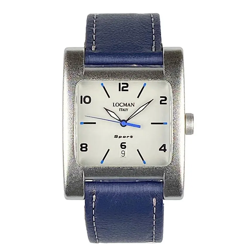 Locman Quadrato Sport Aluminum Case Square Watch Ref 429 Unisex Quartz 39x49 mm