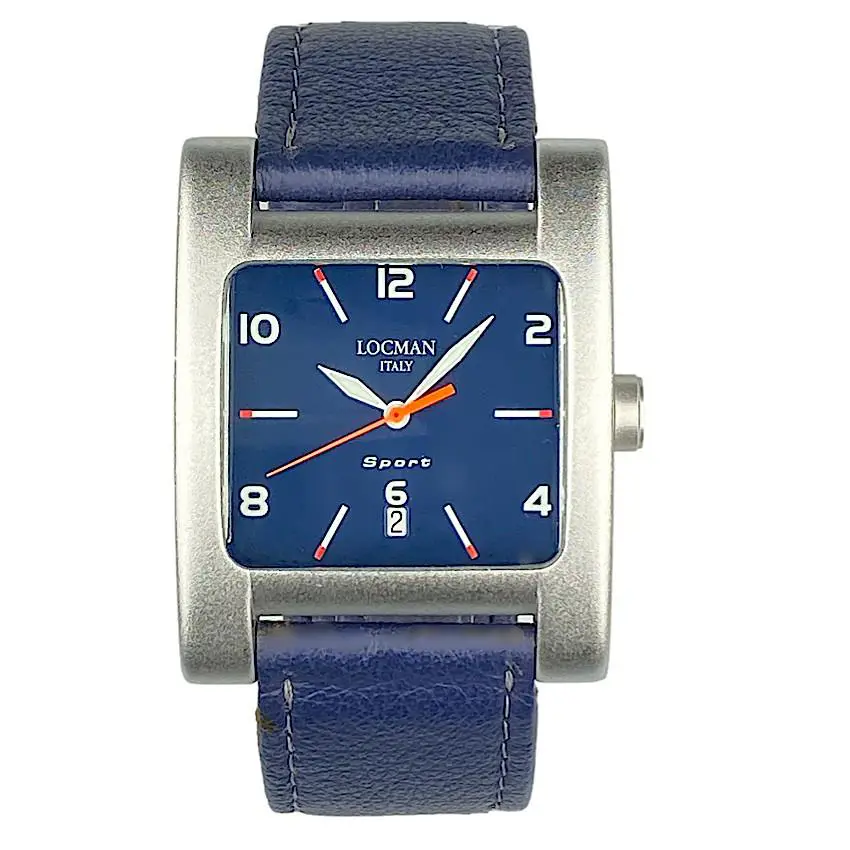 Locman Quadrato Sport Aluminum Case Square Watch Ref 429 Unisex Quartz 39x49 mm