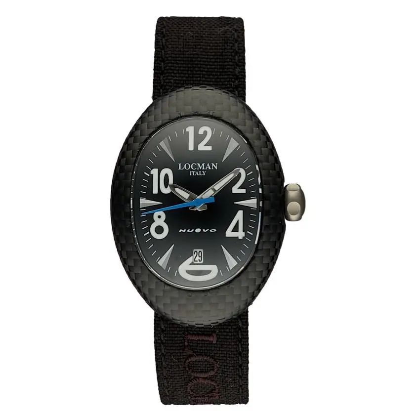 Ladies` Locman Nuovo Carbonio Titanium Sapphire Quartz Watch Ref 103 33x46mm