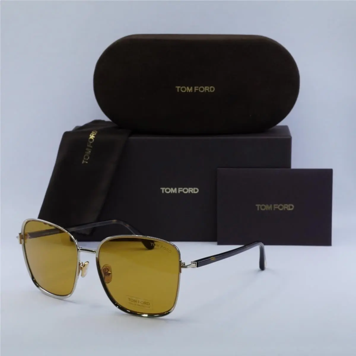 Tom Ford FT1029 32E Rose Gold/brown 57-17-140 Sunglasses