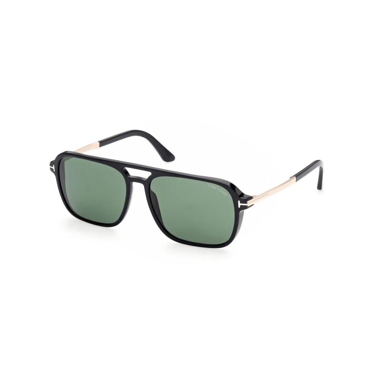 Tom Ford Crosby TF 0910 01N Black Green Lens Sunglasses