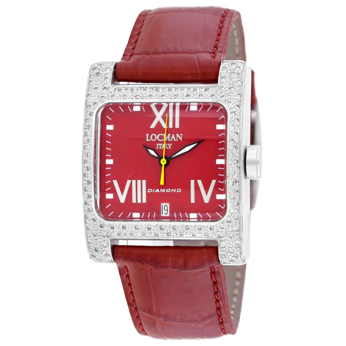 Locman Women`s Diamond Classic Red Dial Watch - 431RD2D/RD LE by Locman Italy