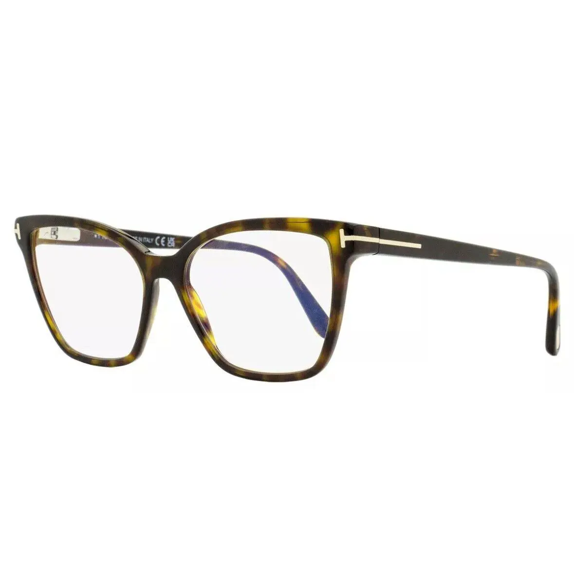 Tom Ford Blue Block Eyeglasses TF5812B 052 Dark Havana 53mm FT5812 - Frame: Dark Havana