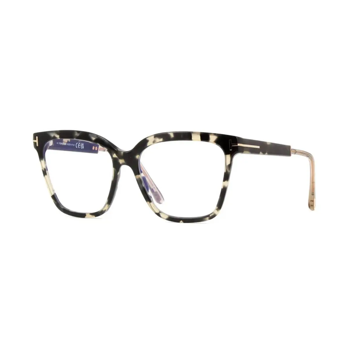 Tom Ford FT5892-B Blue Block Black White Havana 005 Eyeglasses