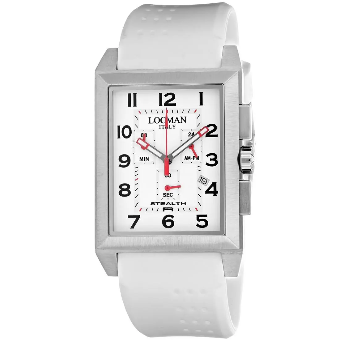 Locman Men`s Classic White Dial Watch - 242WH2BK/WH