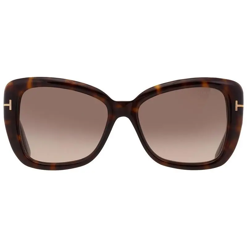 Tom Ford Maeve Brown Gradient Butterfly Ladies Sunglasses FT1008 52F