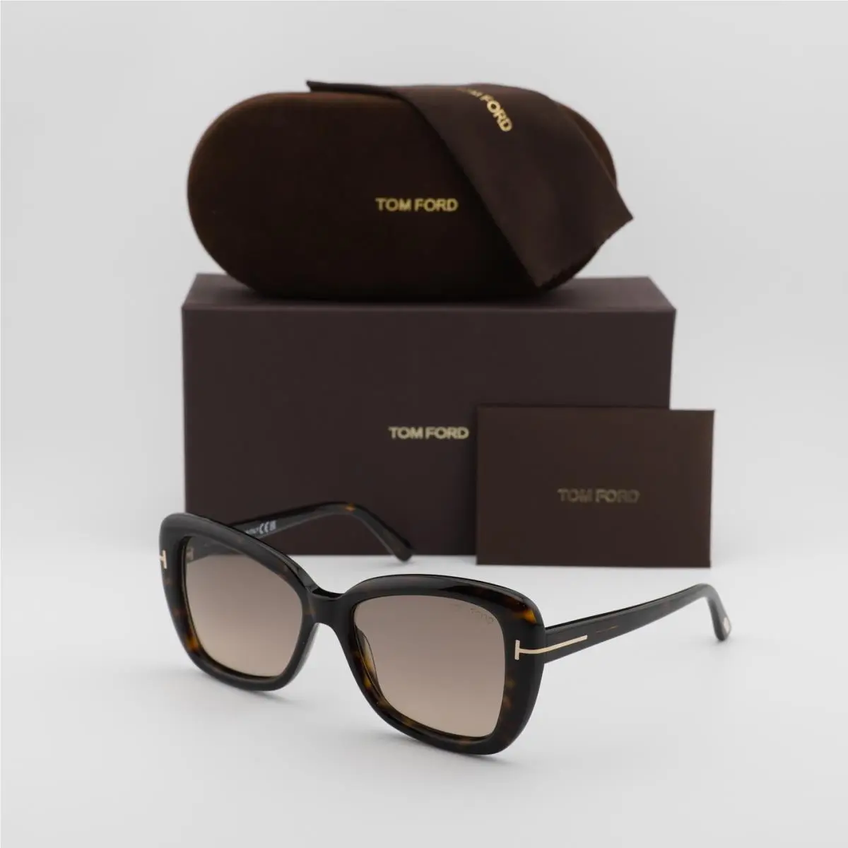Tom Ford FT1008 52F Dark Havana/brown Gradient 55-17-140 Sunglasses