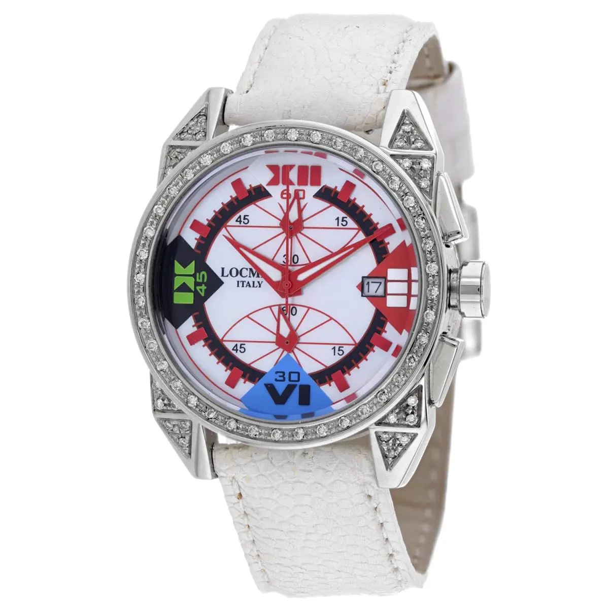 Locman Women`s Diamond Cavallo Pazzo Mother of Pearl Dial Watch - 161MOPRDDC/WH