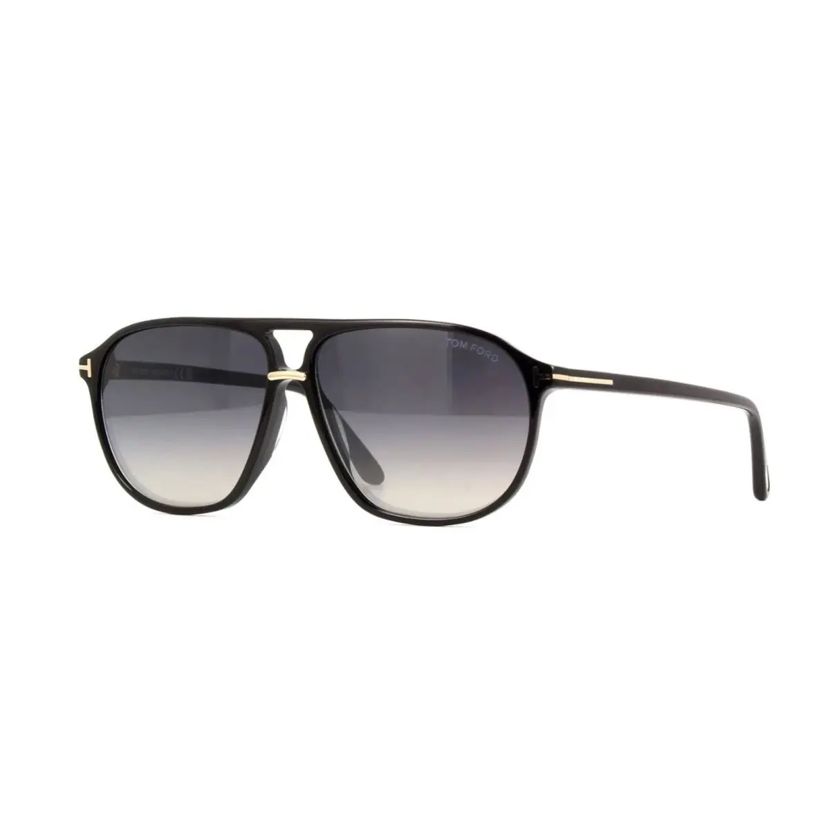 Tom Ford Bruce FT 1026 Shiny Black/dark Grey Shaded 01B Sunglasses - Frame: Shiny Black, Lens: Dark Grey Shaded