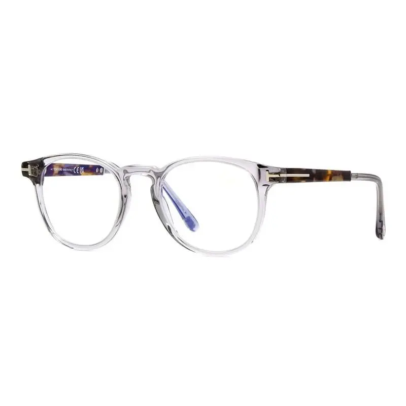 Tom Ford FT5891-F-B 020 Grey/clear Blue Light Block 51mm Eyeglasses