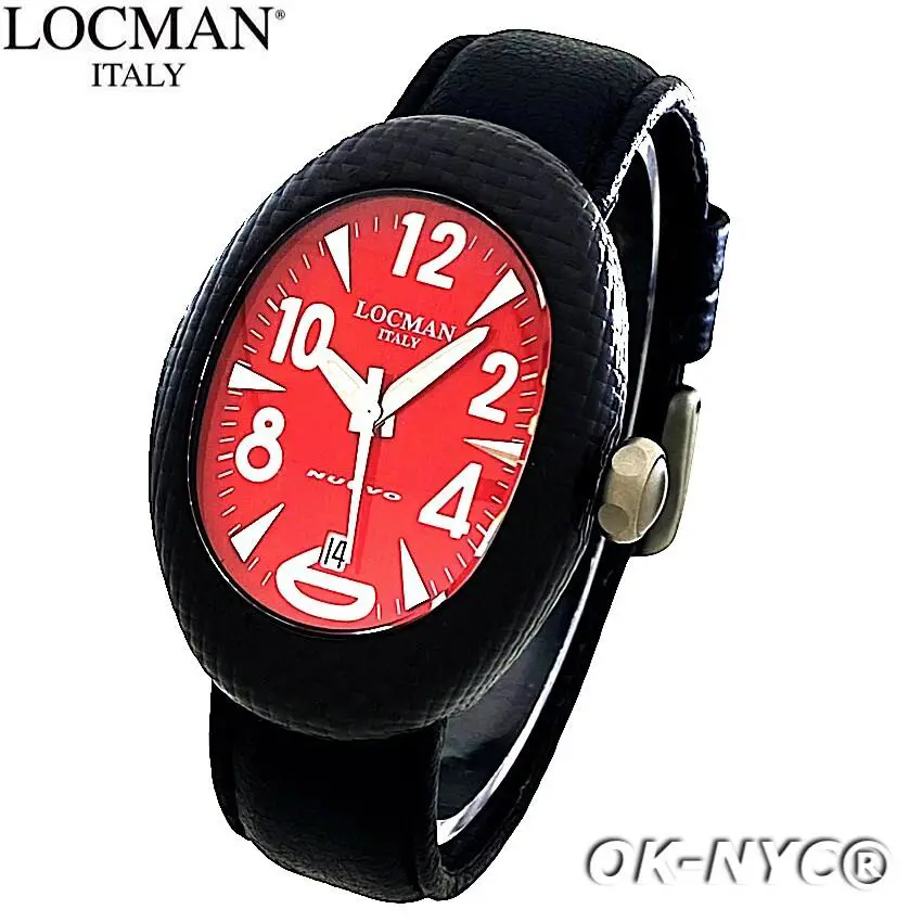 Ladies` Locman Nuovo Carbonio Titanium Quartz Watch Ref 103 Sapphire 33x46mm