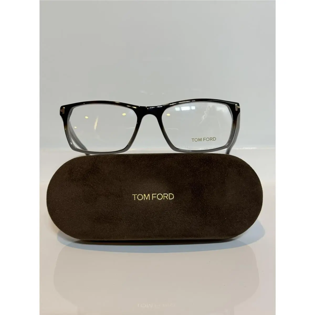 Tom Ford 5295 055 Havana Charcoal Fades Unisex Acetate Eyeglasses 56mm