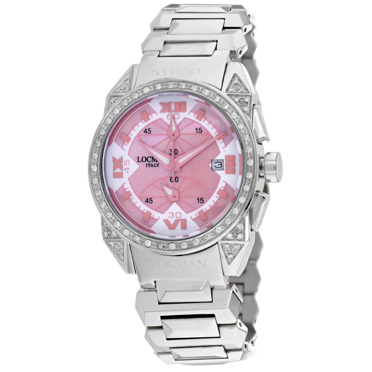 Locman Women`s Diamond Cavallo Pazzo Pink Dial Watch - 161BMOPPKDC by Locman Italy