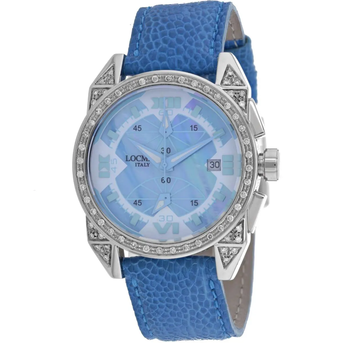 Locman Men`s Diamond Cavallo Pazzo Mother of Pearl Dial Watch - 161MOPSKDC/SKOS by Locman Italy