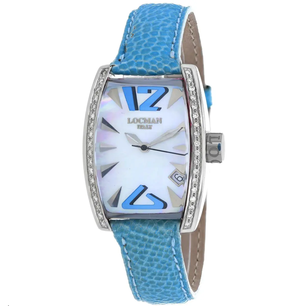 Locman Women`s Diamond Panorama White Dial Watch - 151MOPSKD