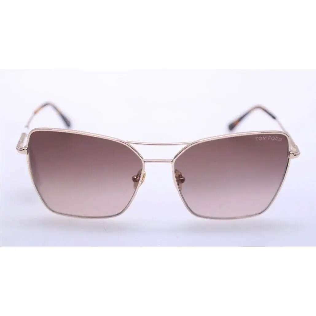 Tom Ford Sye FT 0738 28F TF738 Gold/brown Shaded 61mm Sunglasses 84