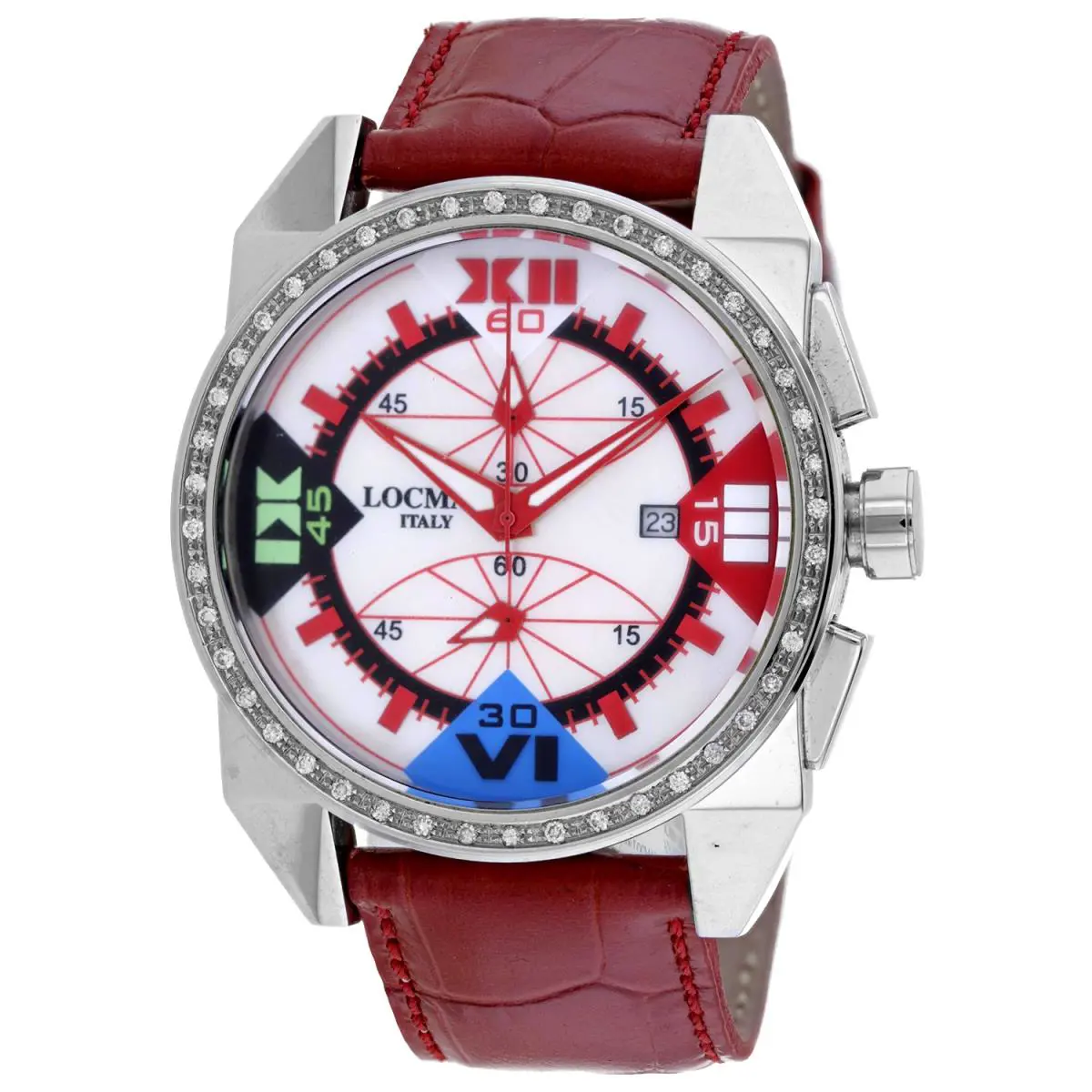 Locman Women`s Diamond Classic Mother of Pearl Dial Watch - 160MOPRDD/RD by Locman Italy