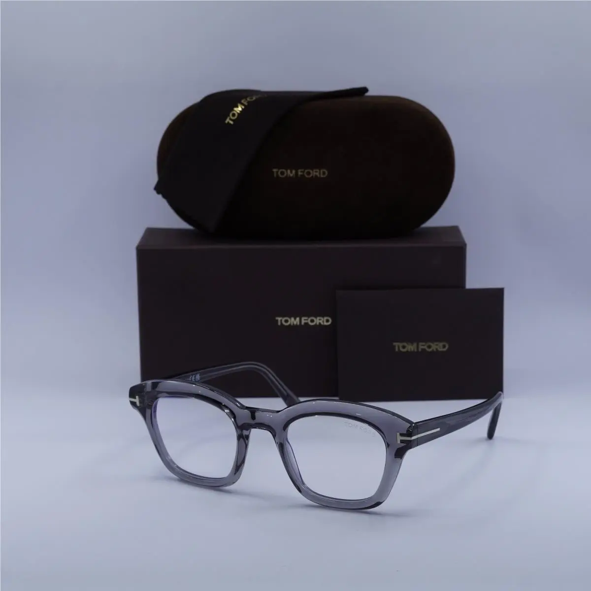 Tom Ford FT5961-B 020 Transparent Grey 49mm Eyeglasses